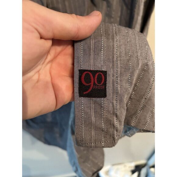 Panhandle Slim Mens XL Embroidered Pearl Snap Long Sleeve Shirt Gray - Picture 6 of 11